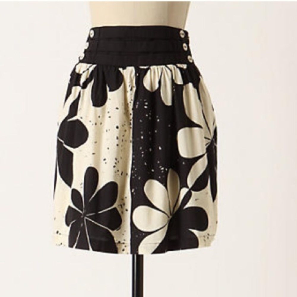 Anthropologie chalk & charcoal skirt